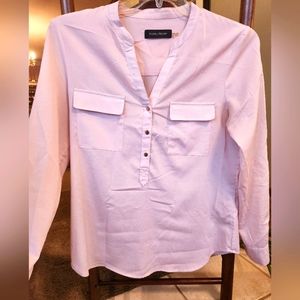 Long sleeve light pink blouse